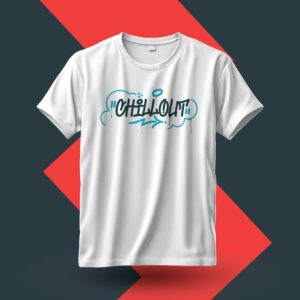 Men's Chillout Printed White T-shirt