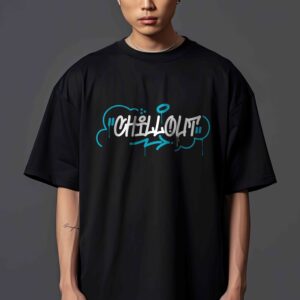 Chillout black Oversized printed t-shirt