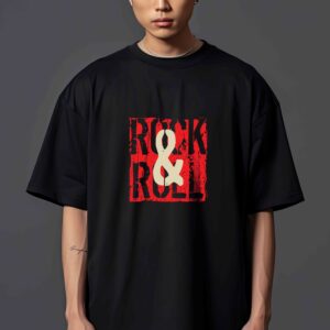 Men's Rock and Roll printed Oversized T-shirt