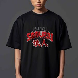 Ronin Samurai Japanese printed black t-shirt